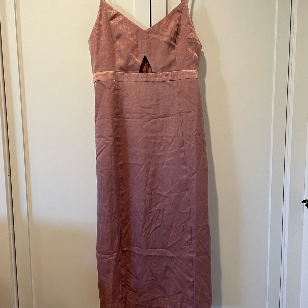 JOA satin mauve / dusty pink dress